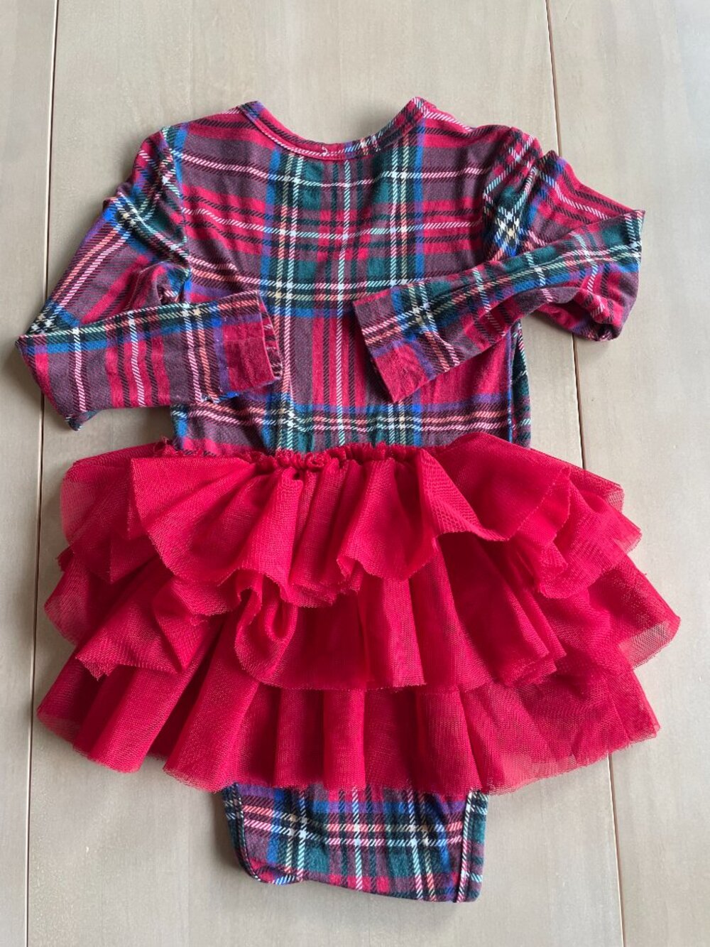 Entire Closet $5! Posh Peanut Bamboo Christmas Holiday Tartan Plaid Ruffle Tutu - Picture 7 of 8